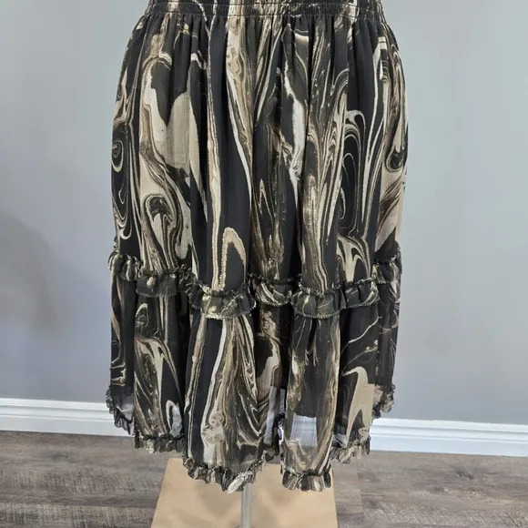 🐢 Banana Republic Halter Midi Dress Marble Smoke XL