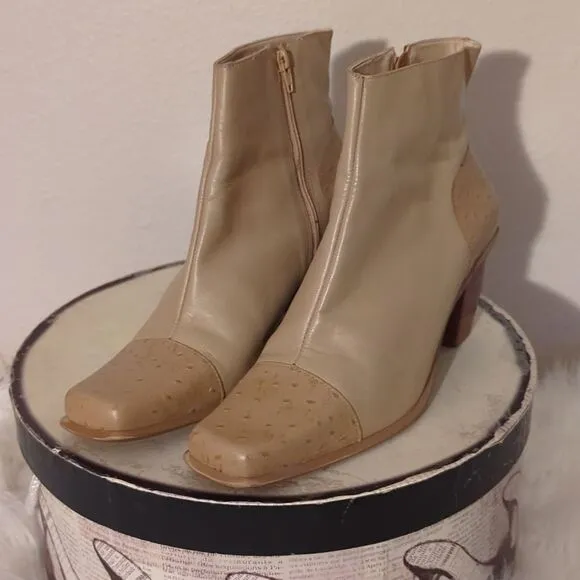 - Cloud Walkers Vintage Leather Ankle Boots Made in Brazil