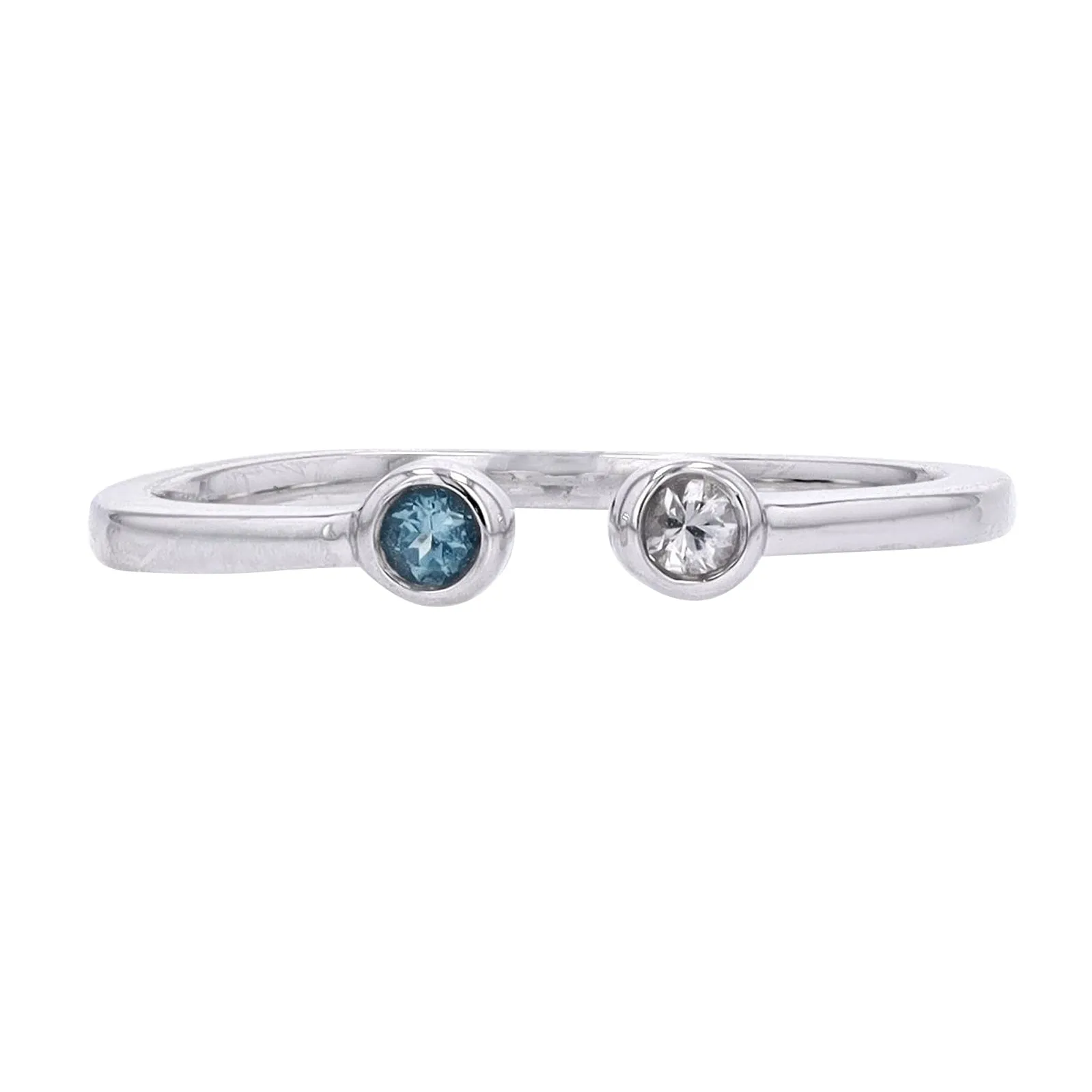 10K WG Gemstone Cuff Ring<p><strong>More Colors Available</p></strong>