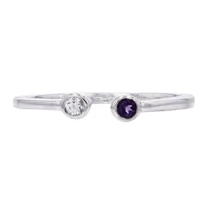 10K WG Gemstone Cuff Ring<p><strong>More Colors Available</p></strong>