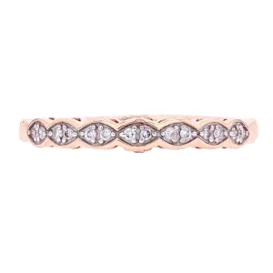 14K RG Morganite Accent Band