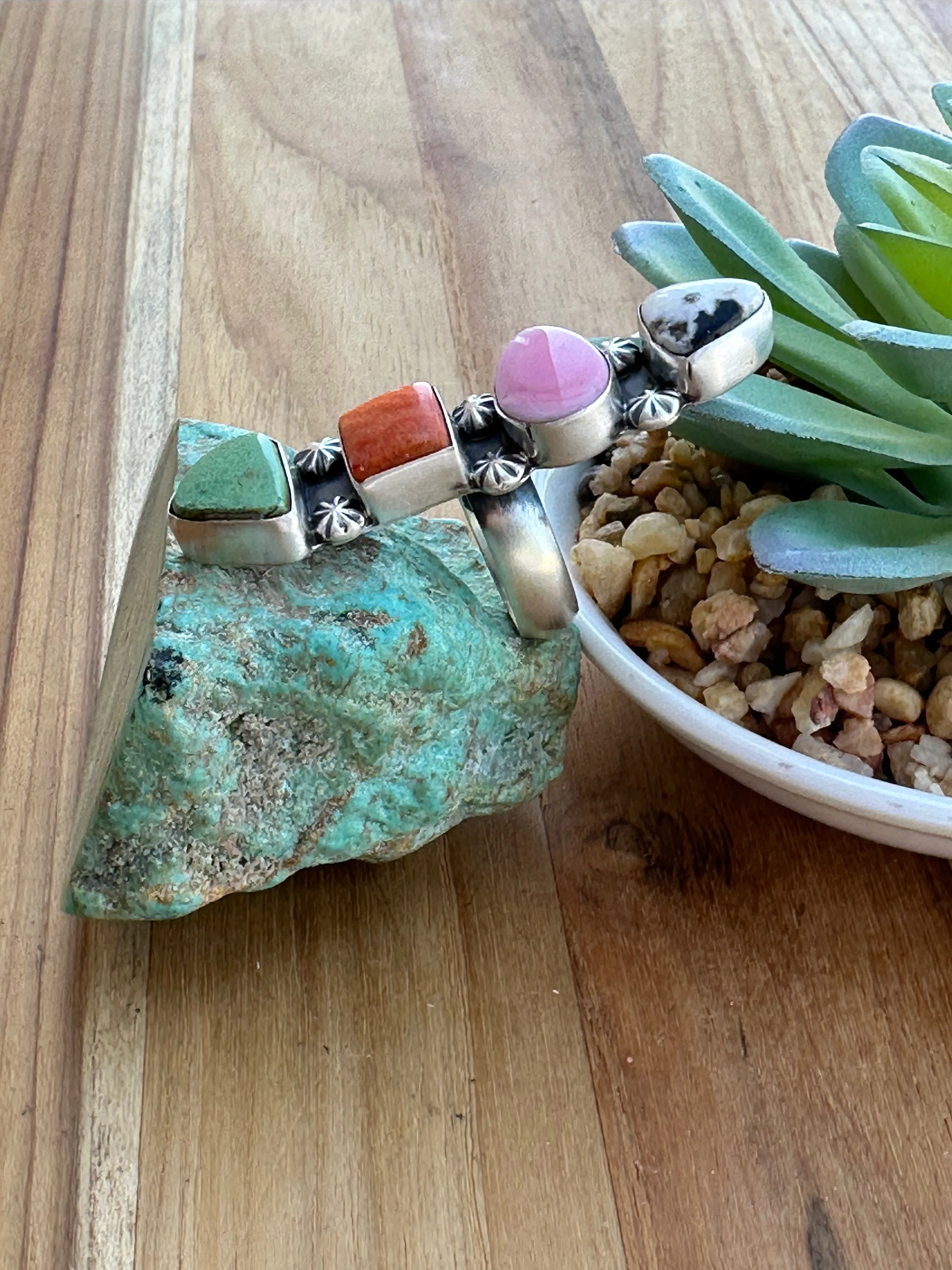 4 stone Multi Color ring