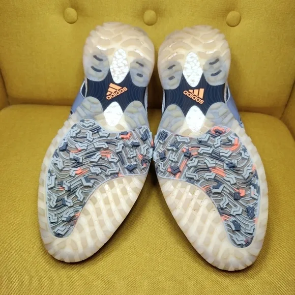 Adidas Men's Codechaos 21 Primeblue Gray White Spikeless Golf Shoes Size 12.5