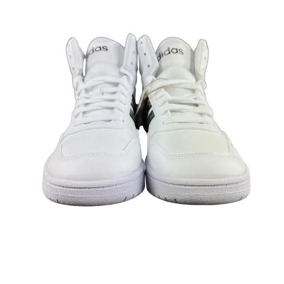Adidas Youth Hoops Mid 3.0 K White Green Camo Shoes GY4441 Size 7 (GS)