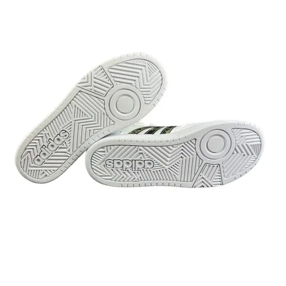 Adidas Youth Hoops Mid 3.0 K White Green Camo Shoes GY4441 Size 7 (GS)