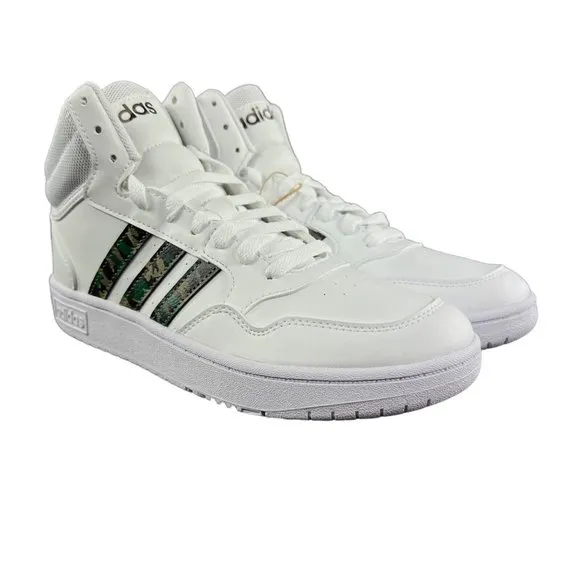 Adidas Youth Hoops Mid 3.0 K White Green Camo Shoes GY4441 Size 7 (GS)