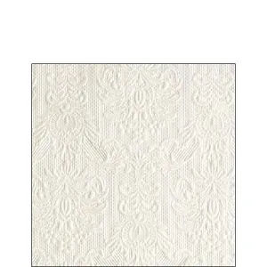 Ambiente Embossed Napkins Elegance Pearl White -  Available in 2 sizes