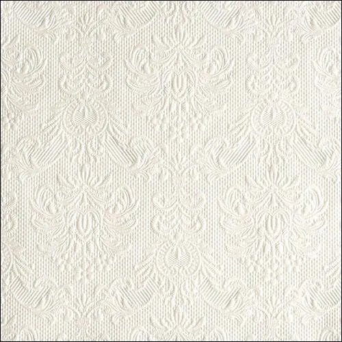 Ambiente Embossed Napkins Elegance Pearl White -  Available in 2 sizes