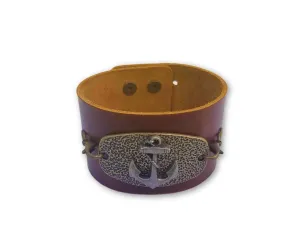 Anchor - Leather Bracelet
