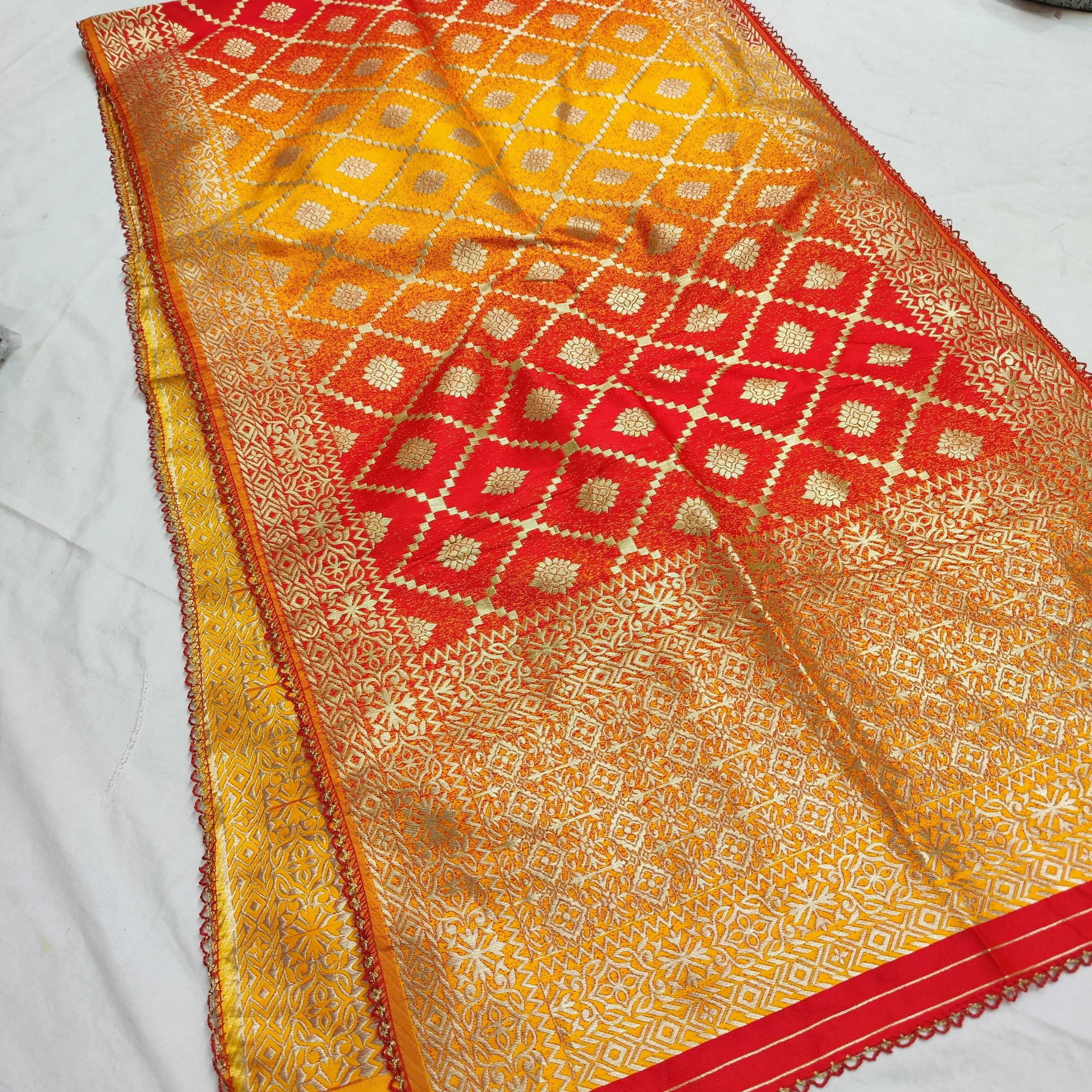 Banarasi Ladies Stole Katan Silk Double Shaded