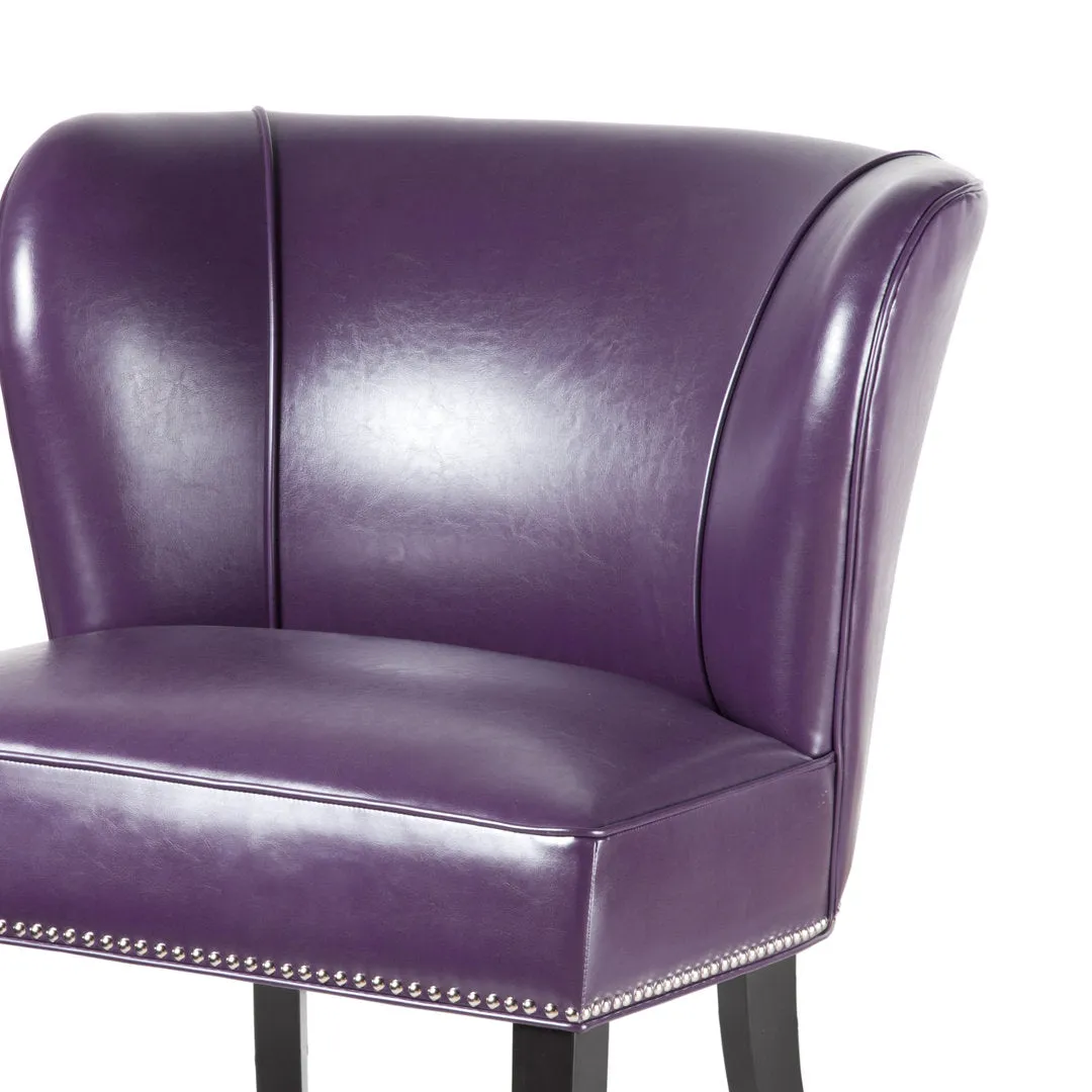 Beesley Faux Leather Armless Accent Chair Andover Mills™ Leather Type: Purple Faux Leather