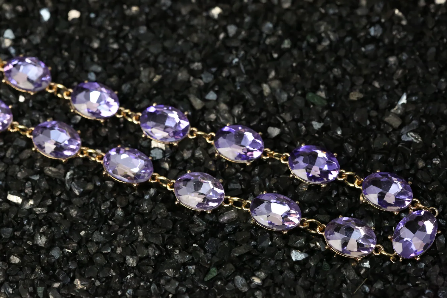 Belinda Amethyst/Aquamarine/Citrine Crystal Statement Necklace