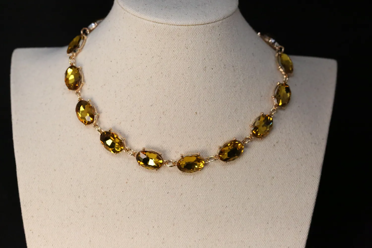 Belinda Amethyst/Aquamarine/Citrine Crystal Statement Necklace