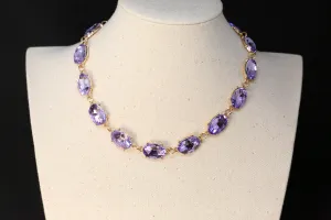 Belinda Amethyst/Aquamarine/Citrine Crystal Statement Necklace