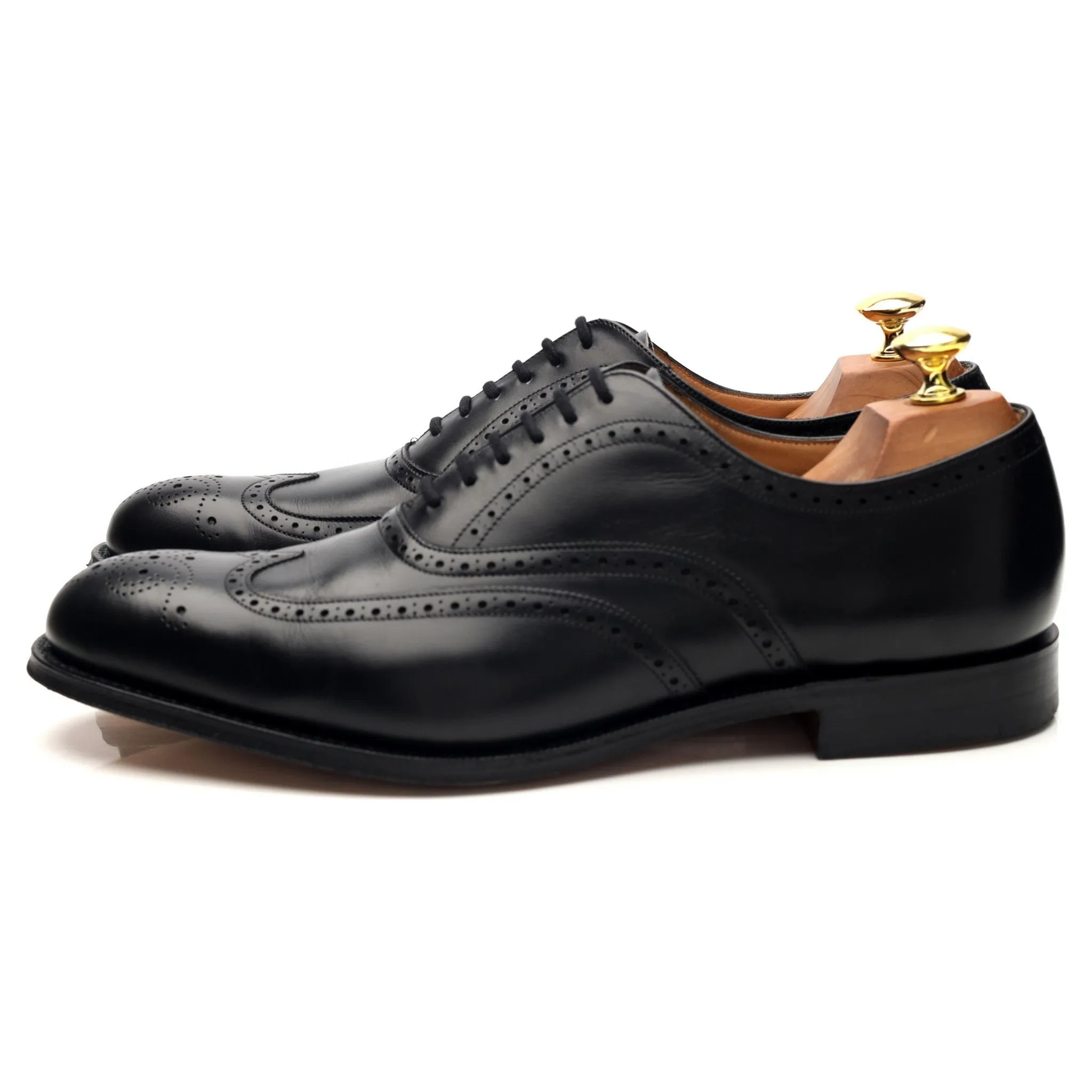 'Berlin' Black Leather Oxford Brogues UK 8 G