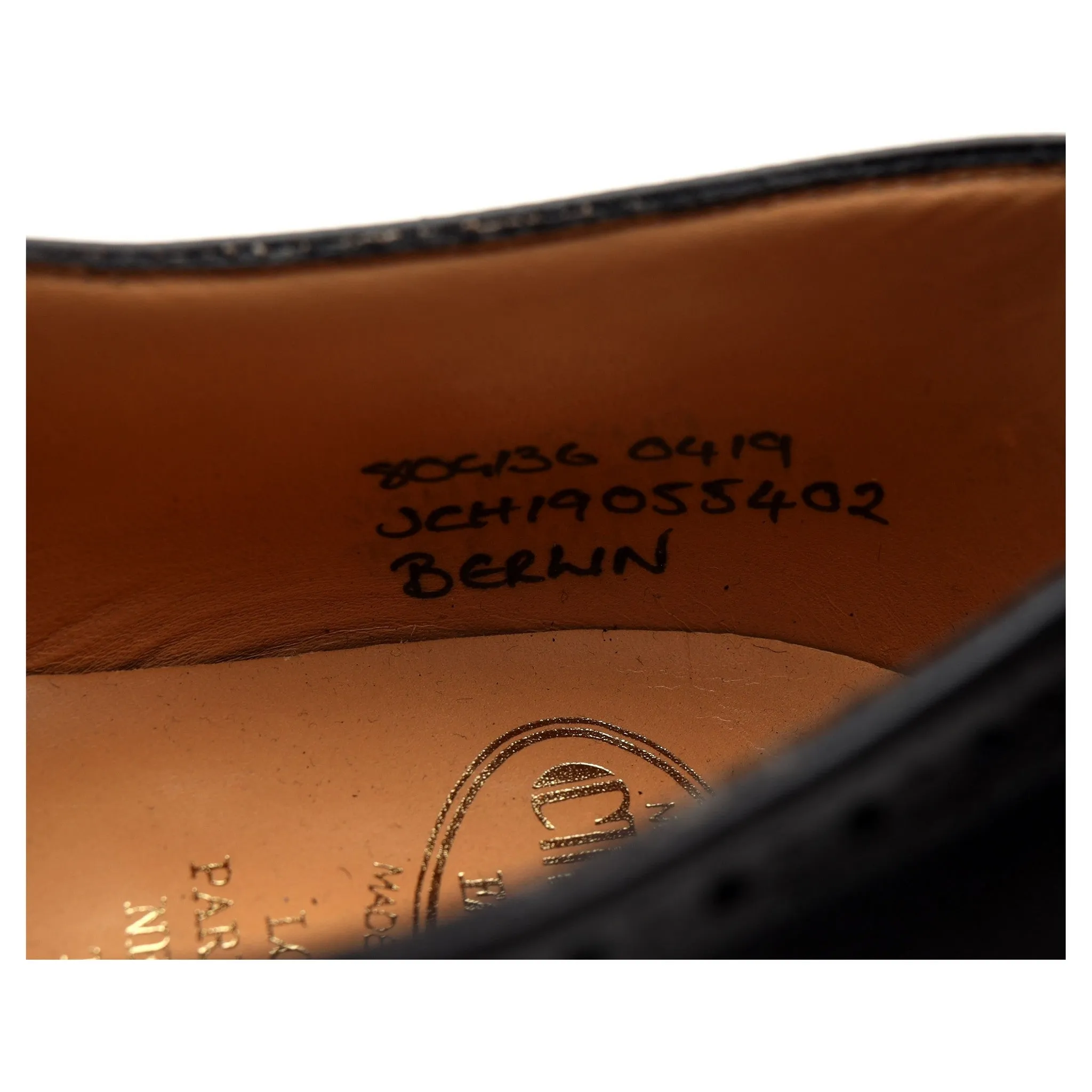 'Berlin' Black Leather Oxford Brogues UK 8 G