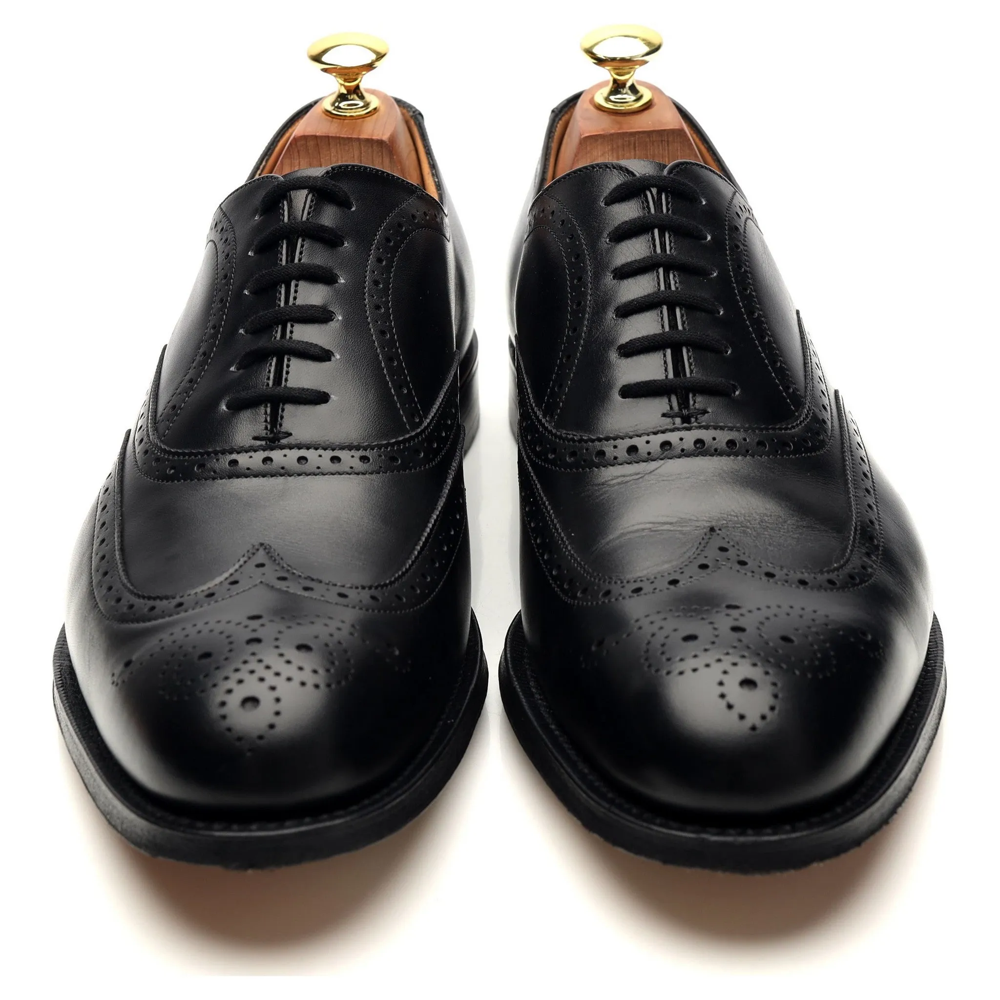 'Berlin' Black Leather Oxford Brogues UK 8 G
