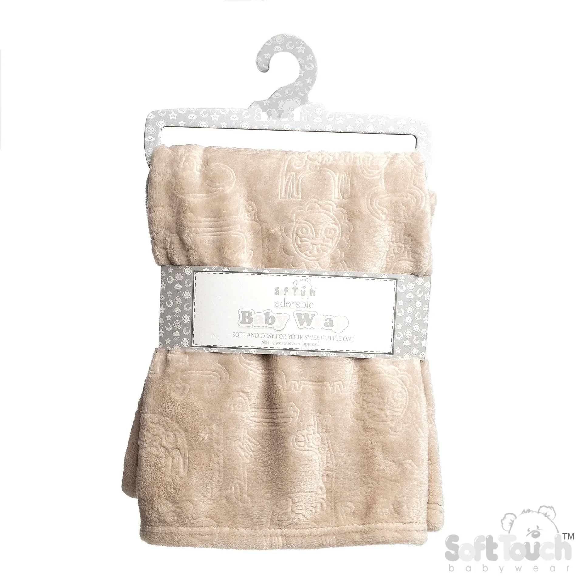 BISCUIT ANIMAL EMBOSSED WRAP - (PK6) FBP301-BI