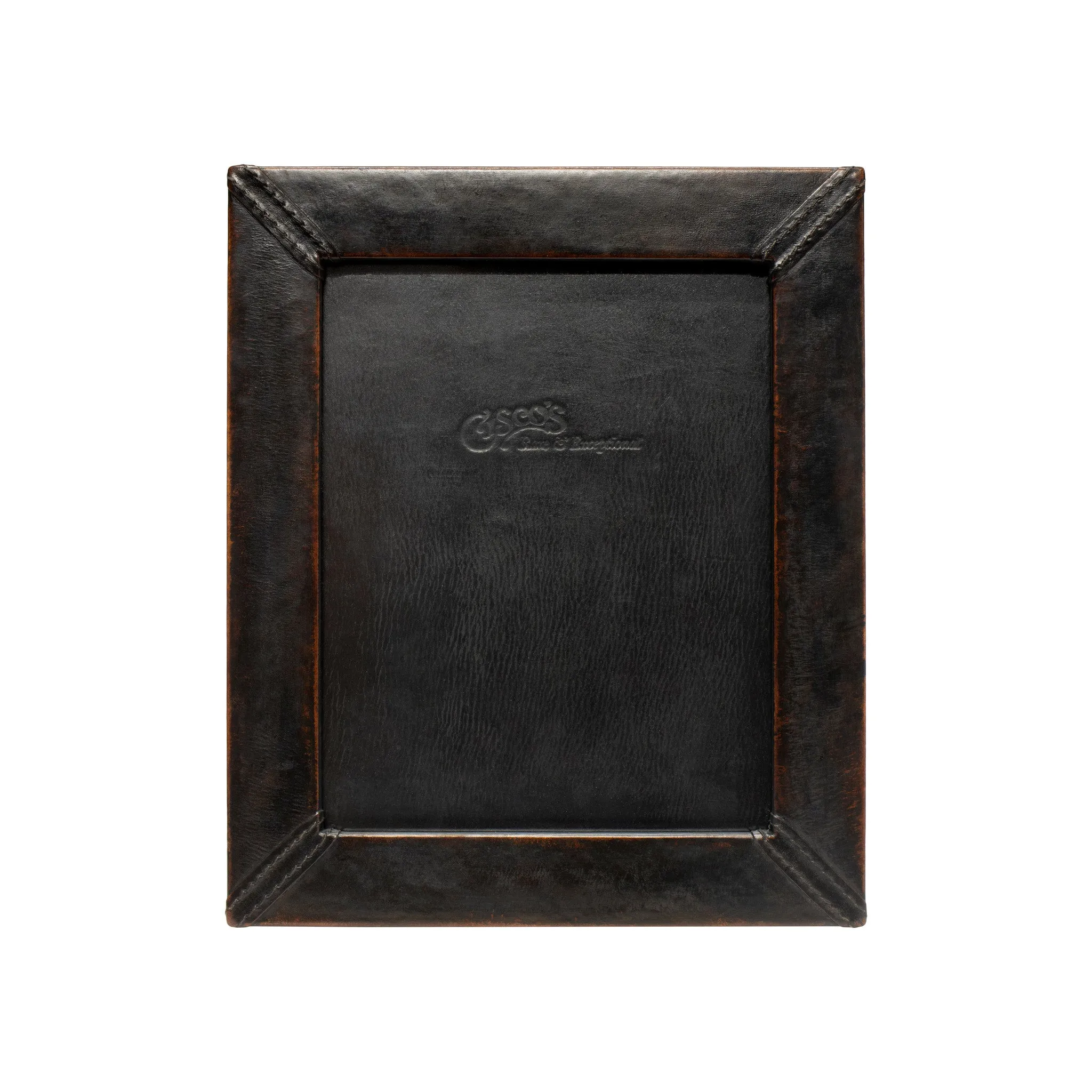 Black & Dark Brown Leather Tabletop Picture Frame - The Rodeo