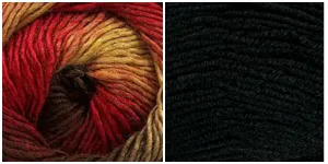 BLACK   FLAMES - Embossed Phoenix Vortex Shawl KIT