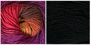 BLACK   ORCHID (100% ACRYLIC) - Embossed Phoenix Scarf KIT