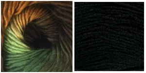 BLACK   RAINFOREST - Embossed Phoenix Vortex Shawl KIT