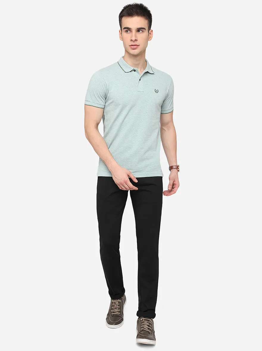 Black Solid Slim Fit Formal Trouser | JB Studio