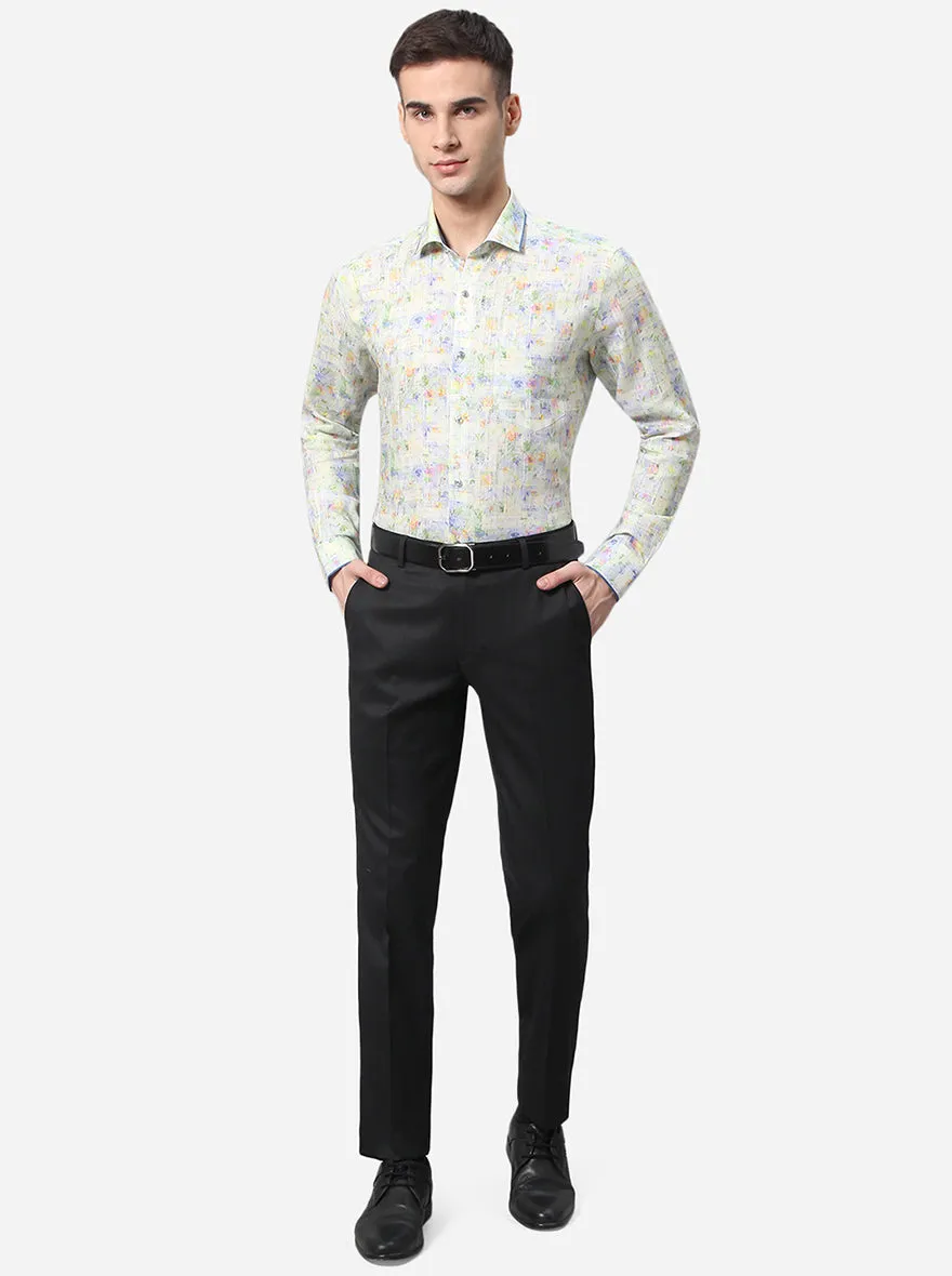 Black Solid Super Slim Fit Formal Trouser | Greenfibre