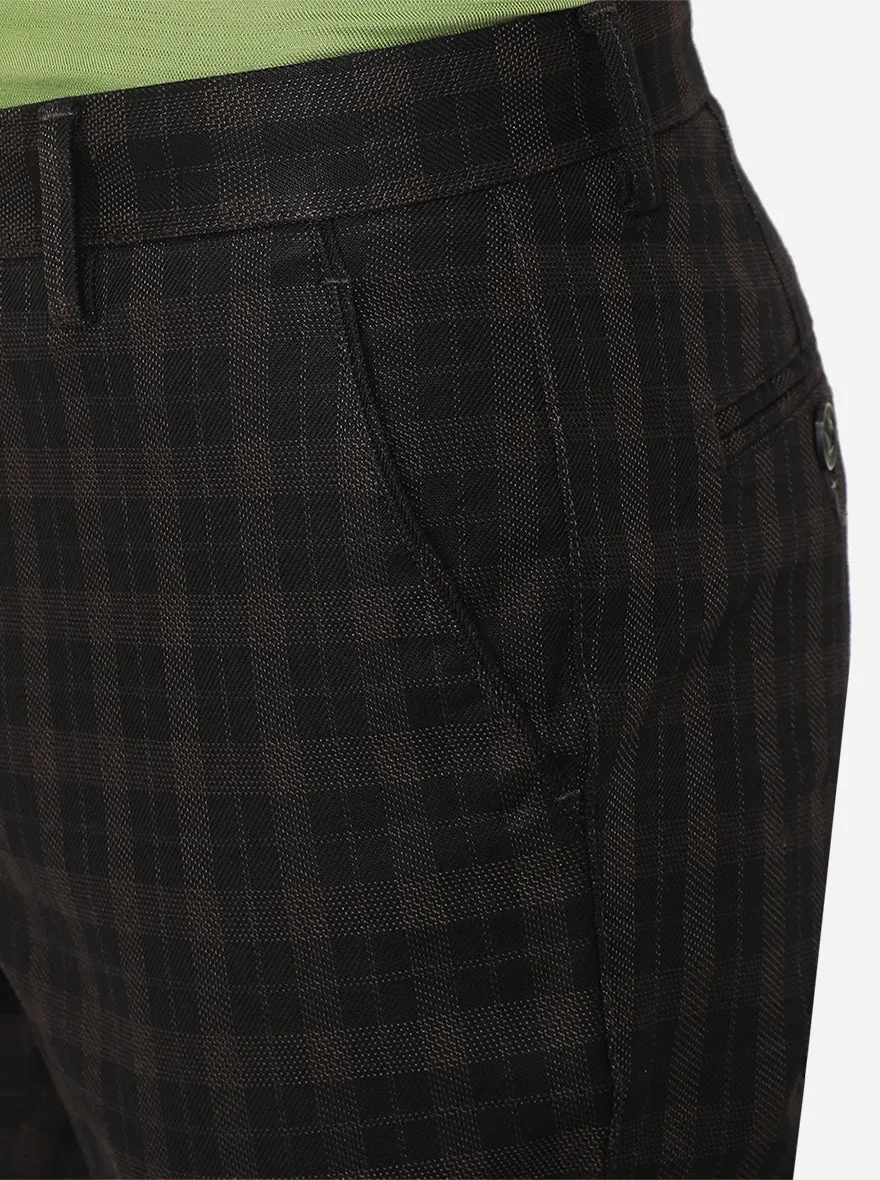 Black Solid Uno Fit Casual Trouser | JadeBlue
