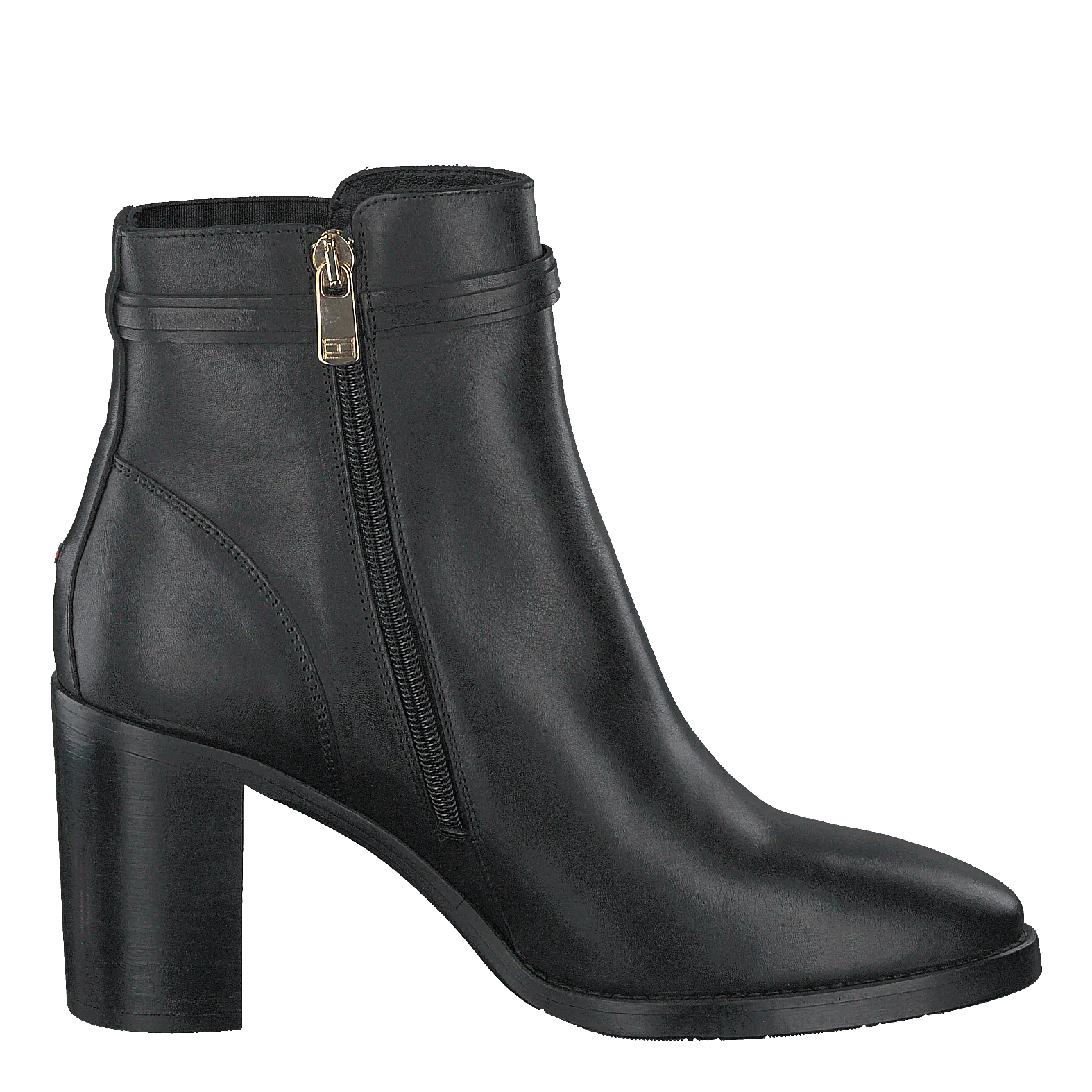 Block Branding High Heel Boot Black