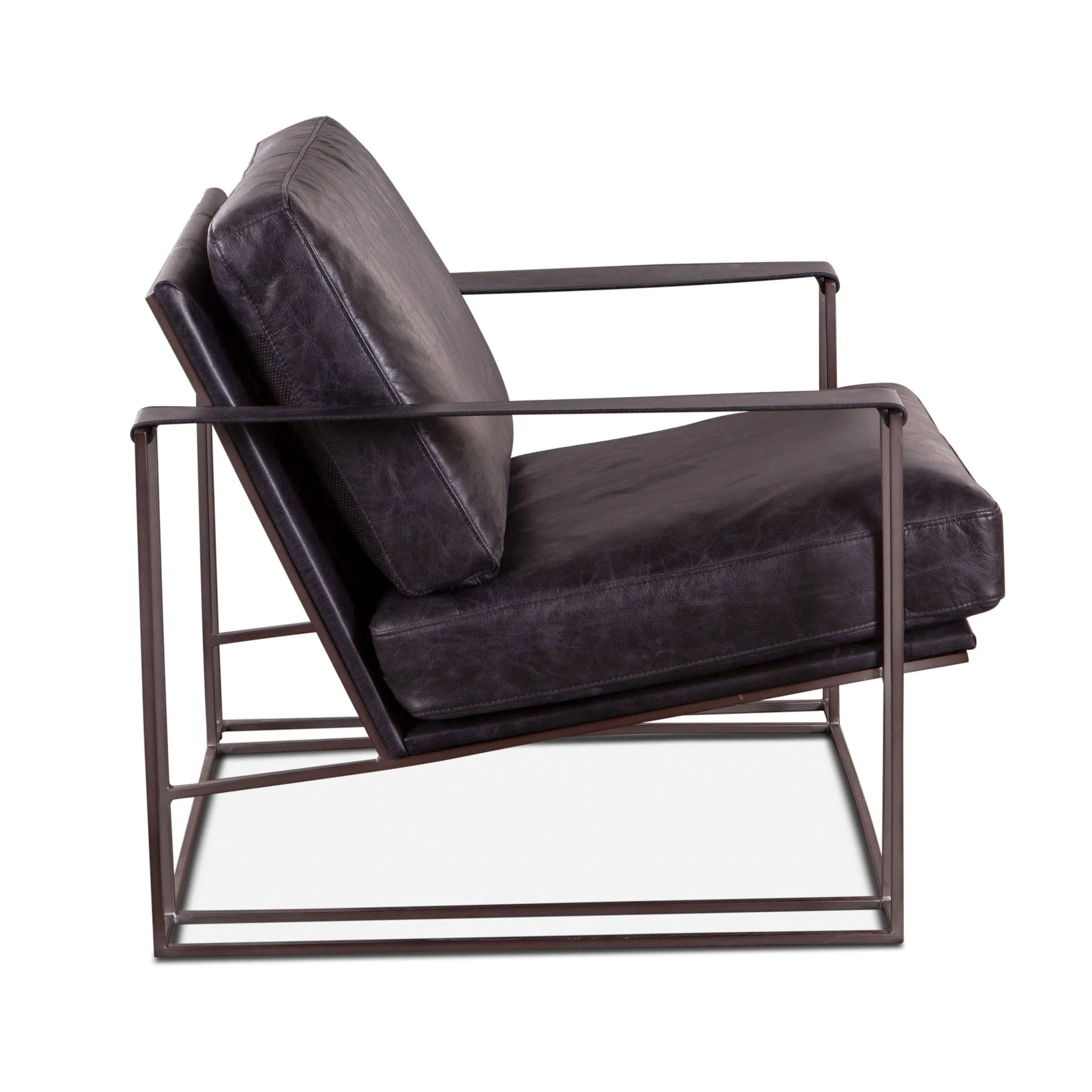 Bogart Armchair - Ebony Black Leather