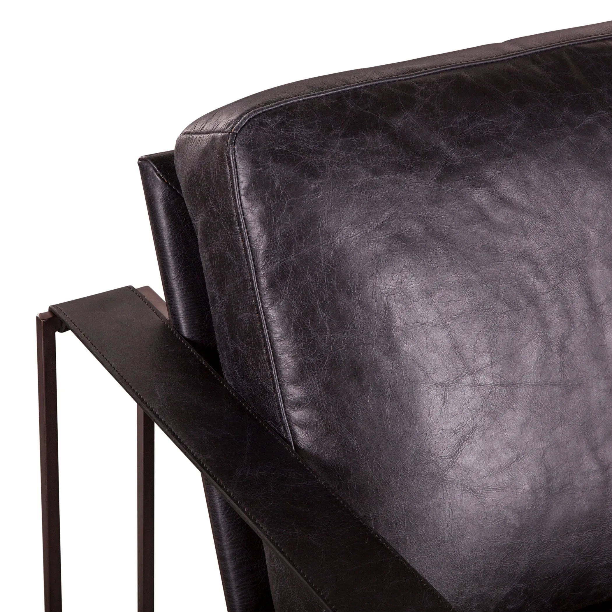 Bogart Armchair - Ebony Black Leather