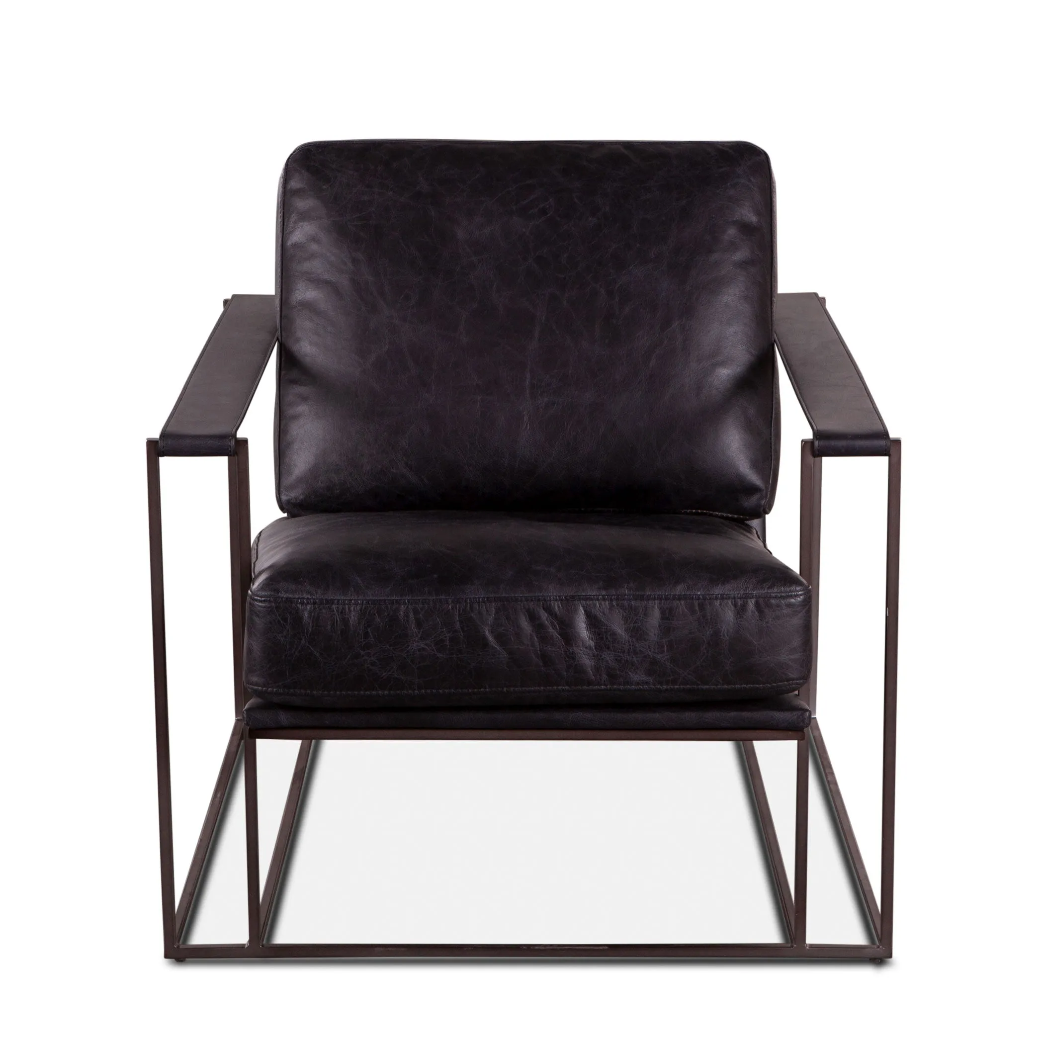 Bogart Armchair - Ebony Black Leather