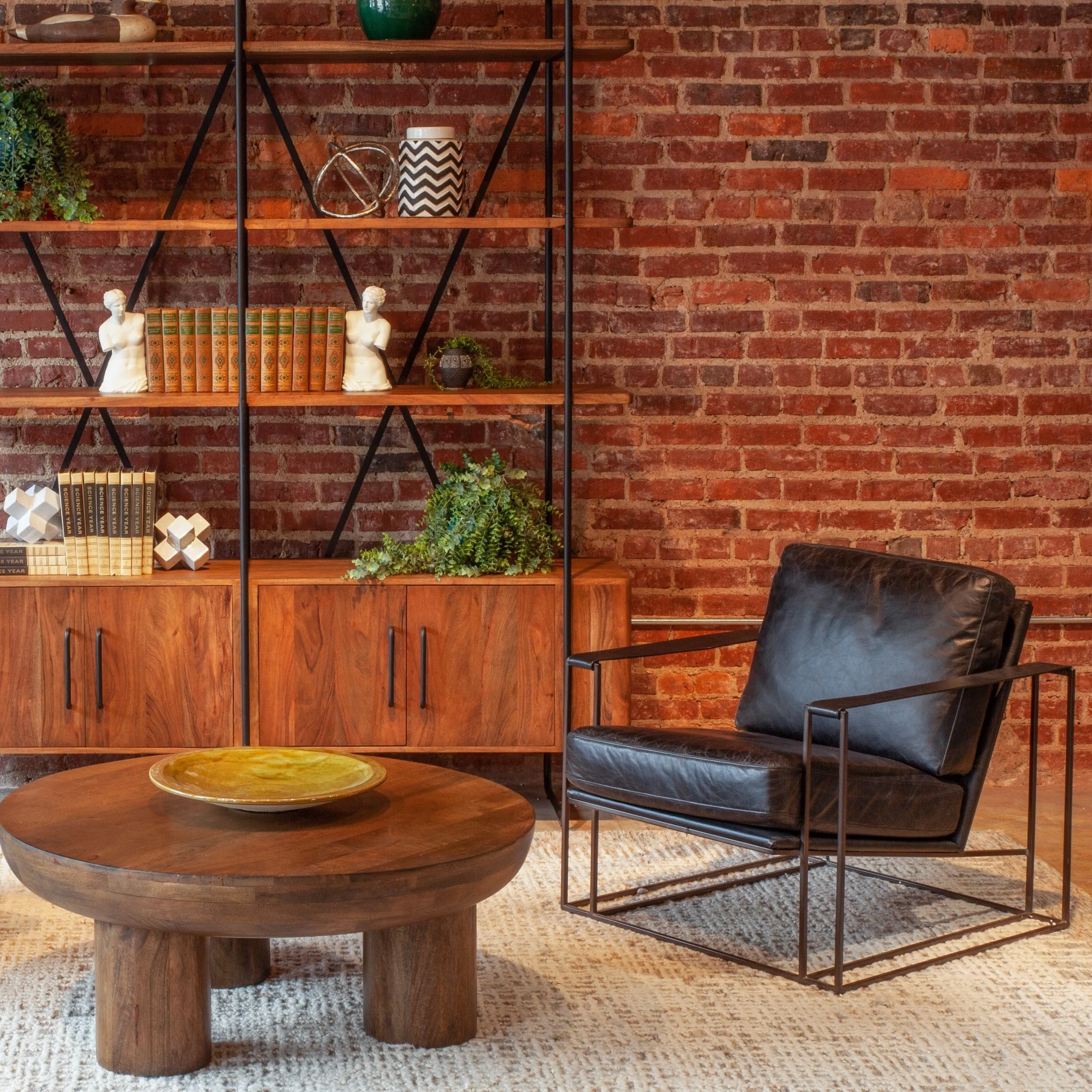 Bogart Armchair - Ebony Black Leather
