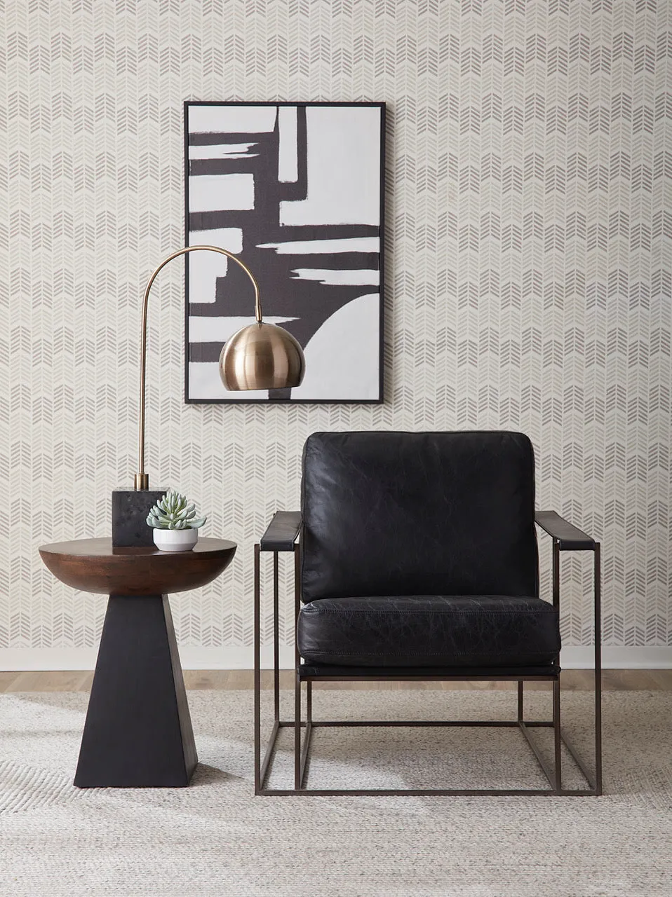 Bogart Armchair - Ebony Black Leather