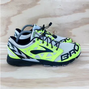 Brooks - T7 Racer - Running Shoes - Gray/Yellow - Men's - 10.5(U) - 1000191D371