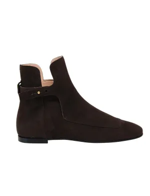 Brown suede boots