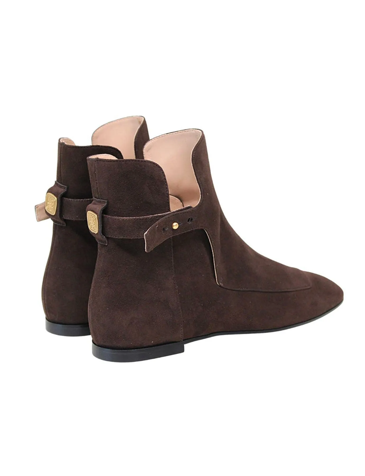 Brown suede boots