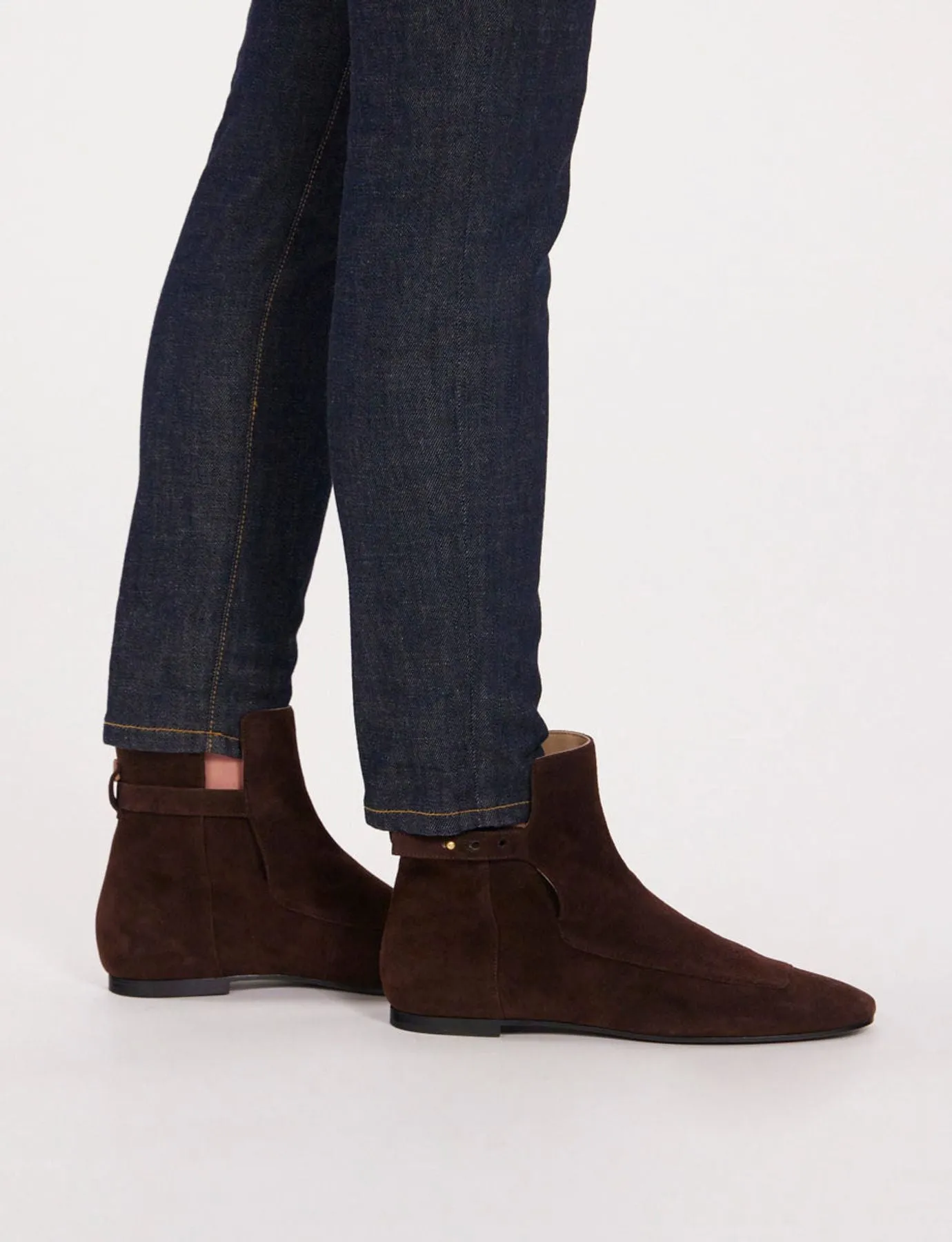 Brown suede boots