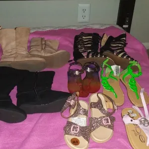 Bundle of Toddler Girl Size(8 and 9) SHOES(6) pairs
