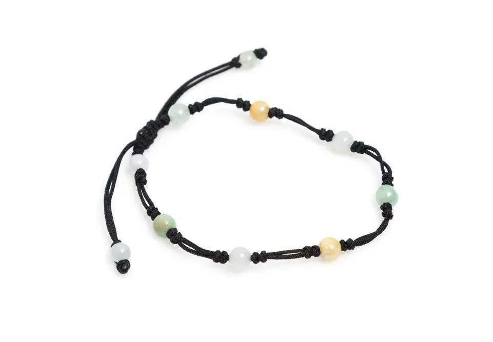 Burmese Multi Color Jadeite "Lucky" Bracelet or Anklet