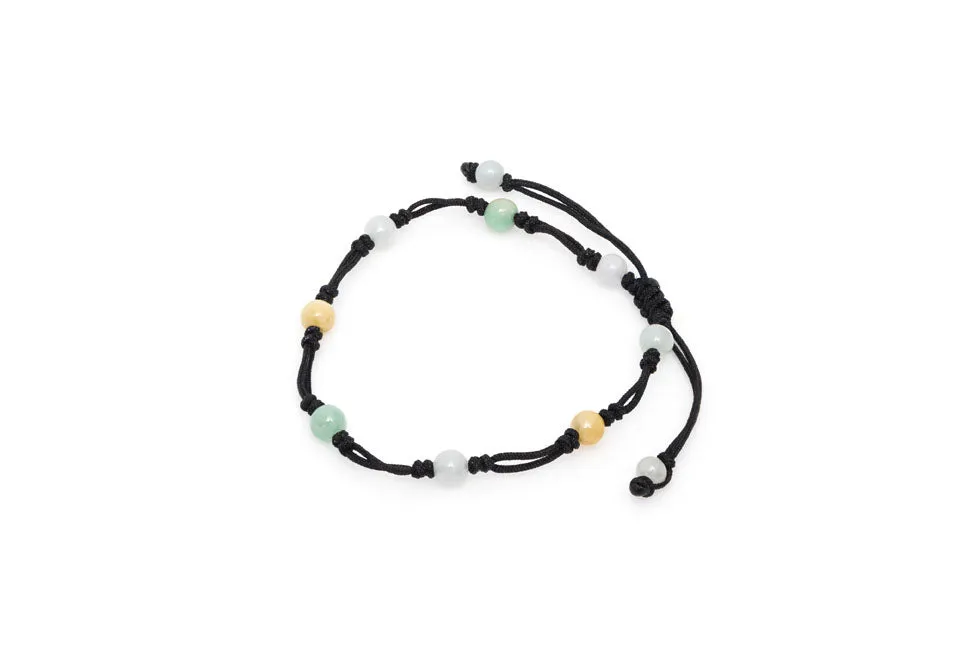 Burmese Multi Color Jadeite "Lucky" Bracelet or Anklet