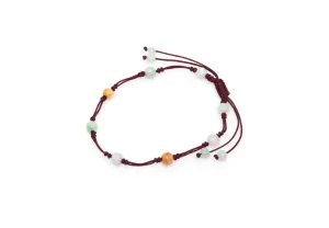 Burmese Multi Color Jadeite "Lucky" Bracelet or Anklet