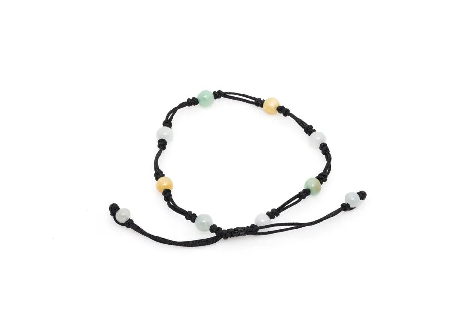 Burmese Multi Color Jadeite "Lucky" Bracelet or Anklet