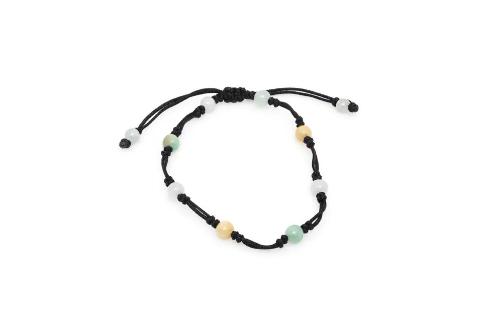 Burmese Multi Color Jadeite "Lucky" Bracelet or Anklet