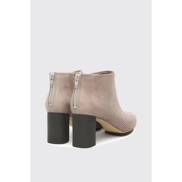 Camper Women's Myriam Perforated Nubuck Leather Ankle Boots in Gray Size 6