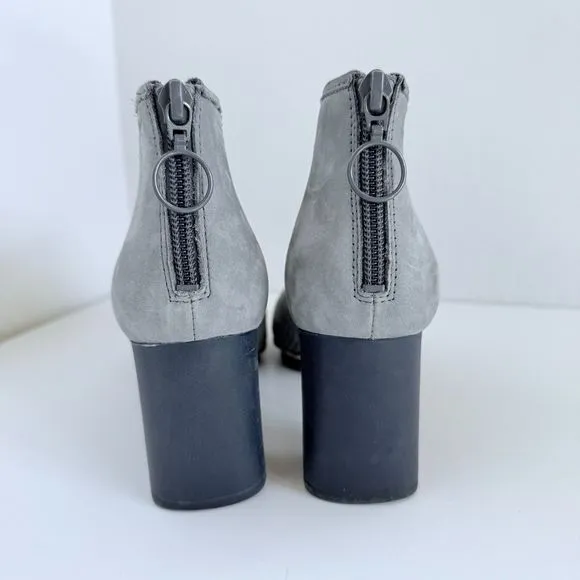 Camper Women's Myriam Perforated Nubuck Leather Ankle Boots in Gray Size 6