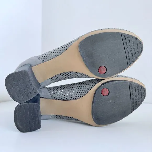 Camper Women's Myriam Perforated Nubuck Leather Ankle Boots in Gray Size 6
