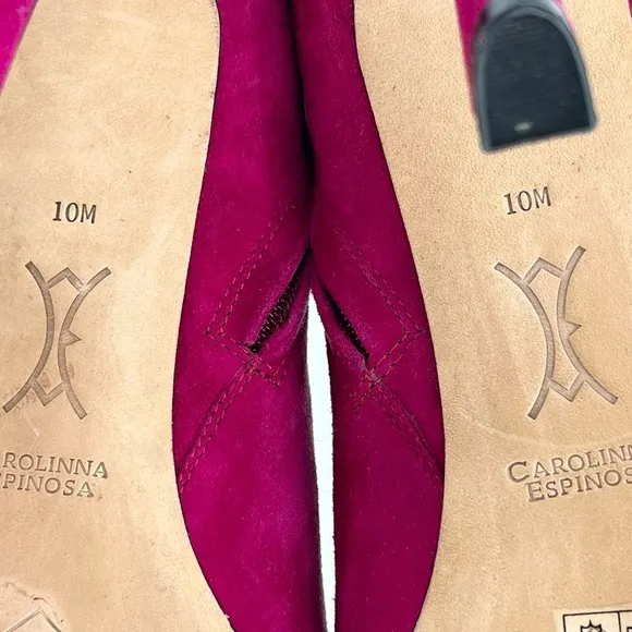 Carolinna Espinosa Adolfo Pink Suede Leather Heel Ankle Bootie Size 10