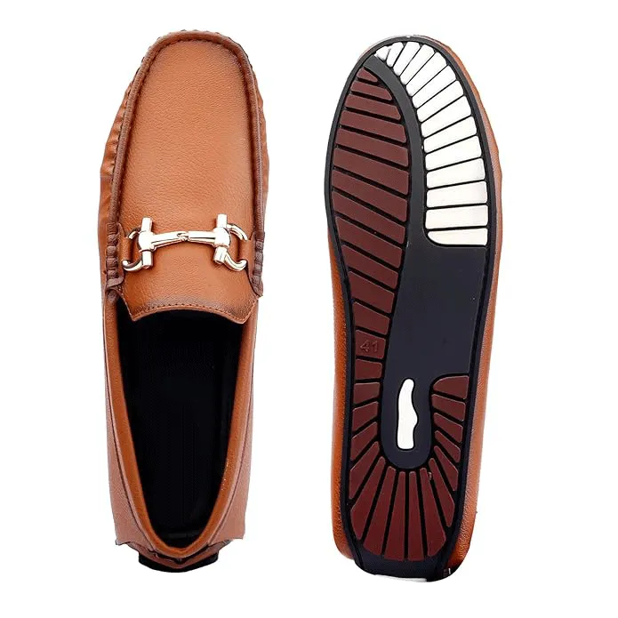 Casual Loafers with Faux Leather Upper and TPR Sole - JonasParamount